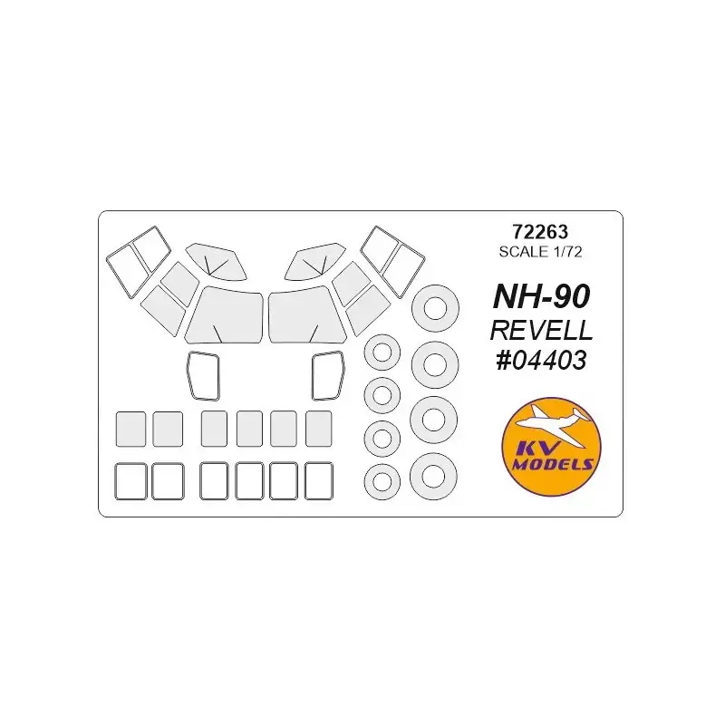 Direct Verzonden Eurocopter NH-90 + wielen maskers (ontworpen voor gebruik met REVELL kit RV4403) Accessoire