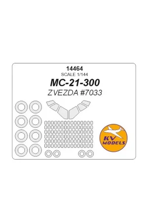 Alleen Vandaag Irkut MC-21-300 luifel + wielen maskers (ontworpen voor gebruik met Zvezda ZVE7033 kits)