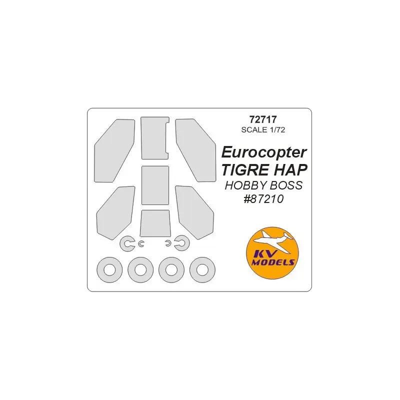 Eurocopter TIGRE HAP + wielen maskers (ontworpen voor gebruik met HOBBY BOSS kit HB87210) Voordeelprijs