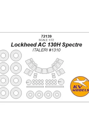 Veilige Betaling Lockheed AC 130H Spectre + wielen maskers (ontworpen voor gebruik met Italeri IT1310 kits)