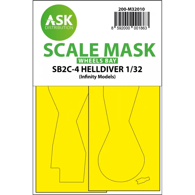 Populair Curtiss SB2C-4 Helldiver wielkasten express mask (ontworpen voor gebruik met Infinity kits)