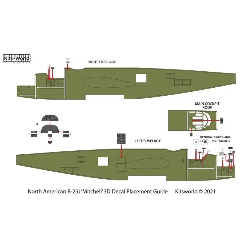 Noord-Amerikaanse B-25J Mitchell (ontworpen voor gebruik met Hasegawa-, Monogram- en Revell-kits) Gereduceerde Prijs