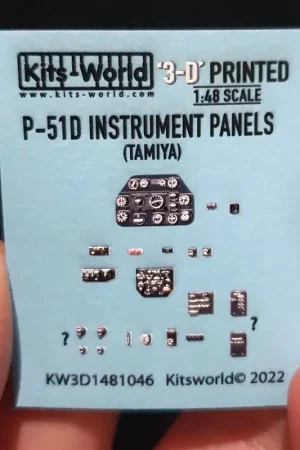 Noord-Amerikaanse P-51D Mustang 3D Full colour instrumentenpanelen (ontworpen voor gebruik met Tamiya-kits) Laatste Versie