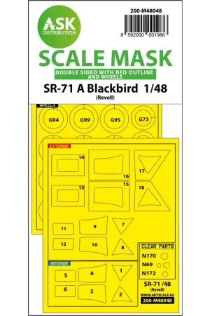 Lockheed SR-71 Blackbirdwheels en dubbelzijdig verfmasker (ontworpen voor gebruik met Revell-kits) Meest Verkocht