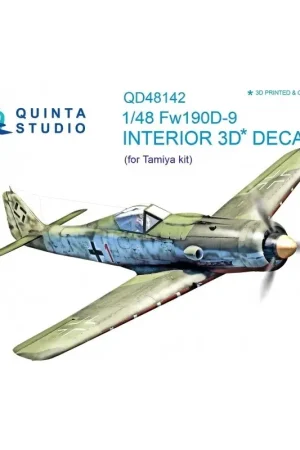 Lage Prijs Focke-Wulf Fw-190D-9 3D-geprint en gekleurd interieur op decalpapier (ontworpen om te gebruiken met Tamiya-kits)