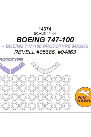 Betrouwbaar Boeing 747-100 + prototype maskers en maskers voor wielen (ontworpen voor gebruik met REVELL RV5686, RV4863 kits)