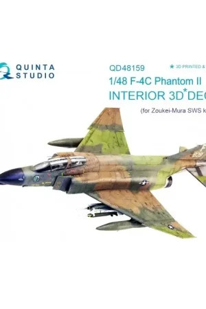 Exclusieve Aanbieding Sticker McDonnell F-4С Phantom 3D-geprint en gekleurd interieur op decalpapier (ontworpen voor gebruik met Zoukei-Maru ZM SWS-ki