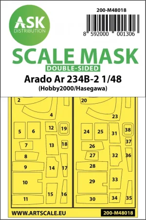 Speciale Aanbieding Arado Ar-234B-2 Kabuki-wielen en luifelmaskers (binnen en buiten) (ontworpen om te worden gebruikt met Hasegawa- en Hobby 2000-k