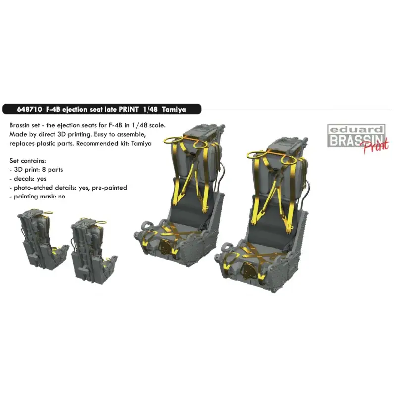 Aanbieding McDonnell F-4B Phantom schietstoelen eind 3D GEDRUKT 1/48 (ontworpen om te worden gebruikt met Tamiya-kits) FEBRUARI RELEASE VER