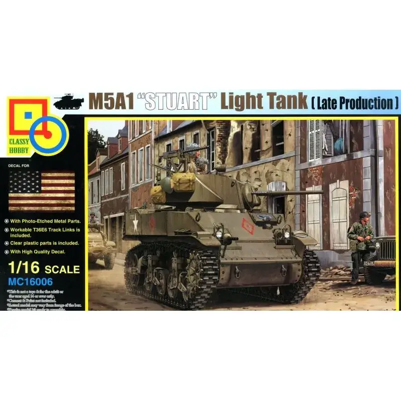 Beperkte Voorraad M5a1 stuart laat Schaalmodel