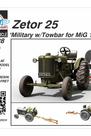 Zetor 25 Military met trekhaak voor MiG 15/17s Accessoire Lage Kosten