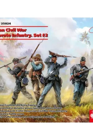 American Civil War Confederate Infantry.Set 2 (100% nieuwe mallen) Figuren Beperkt Aanbod