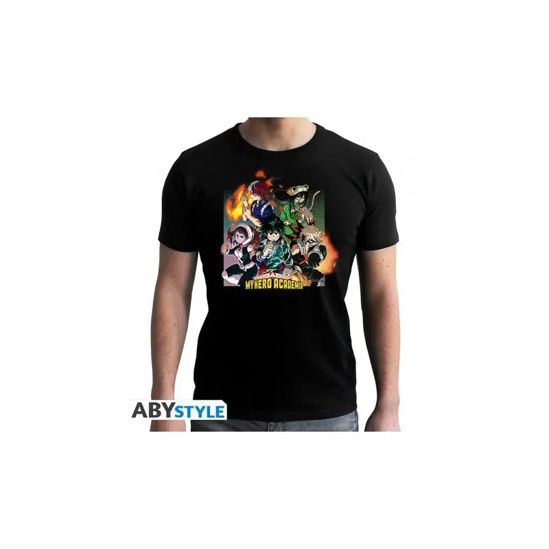 Laatste Kans MY HERO ACADEMIA - Groep t-shirt man MC zwart - nieuwe pasvorm