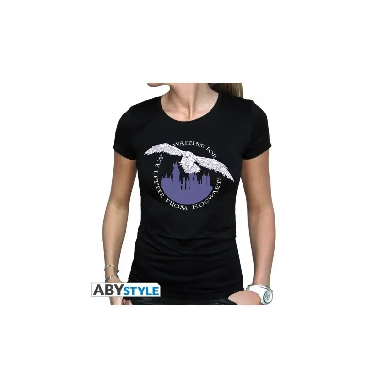 Actieprijs HARRY POTTER - T-shirt Hedwig dames SS zwart - basic