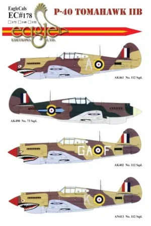 Curtiss P-40 Tomahawk IIB Decal Flitsaanbieding