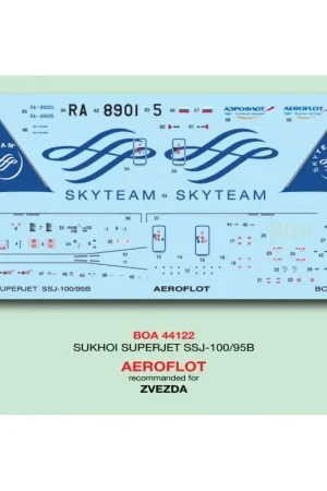Exclusieve Aanbieding Sukhoi Superjet 100-95B Sky Team Decal