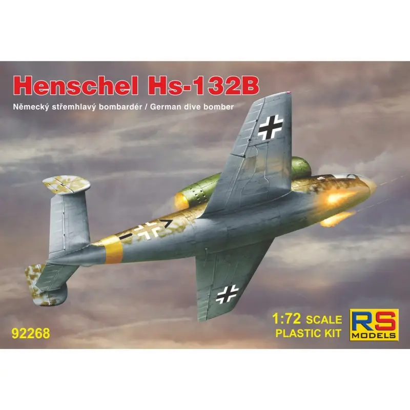 Laatste Kans Henschel Hs-132B met 2 × 20 mm MG 151 kanon Schaalmodel