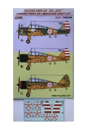 Tachikawa Ki-55 'Ida' Chinese Volksbevrijdingsleger Decal Merkproduct