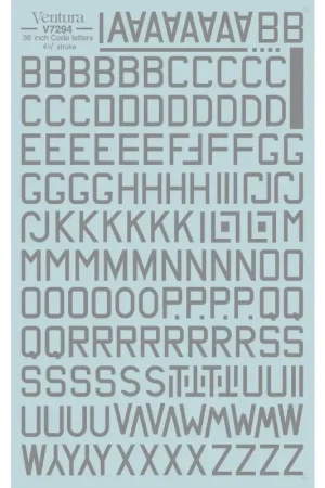 Dagaanbieding 36 inch RAF en Commonwealth codeletters, MEDIUM SEA GREY. TWEEDE WERELDOORLOG. Decal