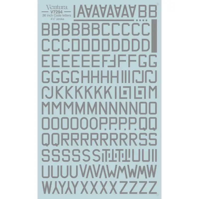 Dagaanbieding 36 inch RAF en Commonwealth codeletters, MEDIUM SEA GREY. TWEEDE WERELDOORLOG. Decal