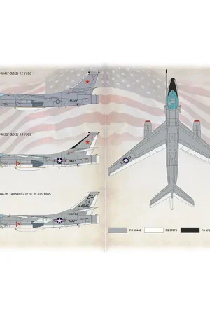 Seizoensaanbieding Douglas ERA-3B Skywarrior Deel 11. ERA-3B 146446/ GD(2) 10 1990.2 Decal
