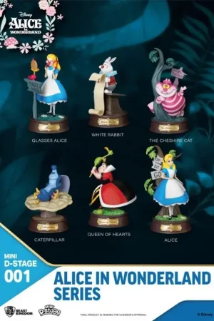 Express Levering Alice in Wonderland pak van 6 Mini Diorama Stage beeldjes 10 cm Figuurtje