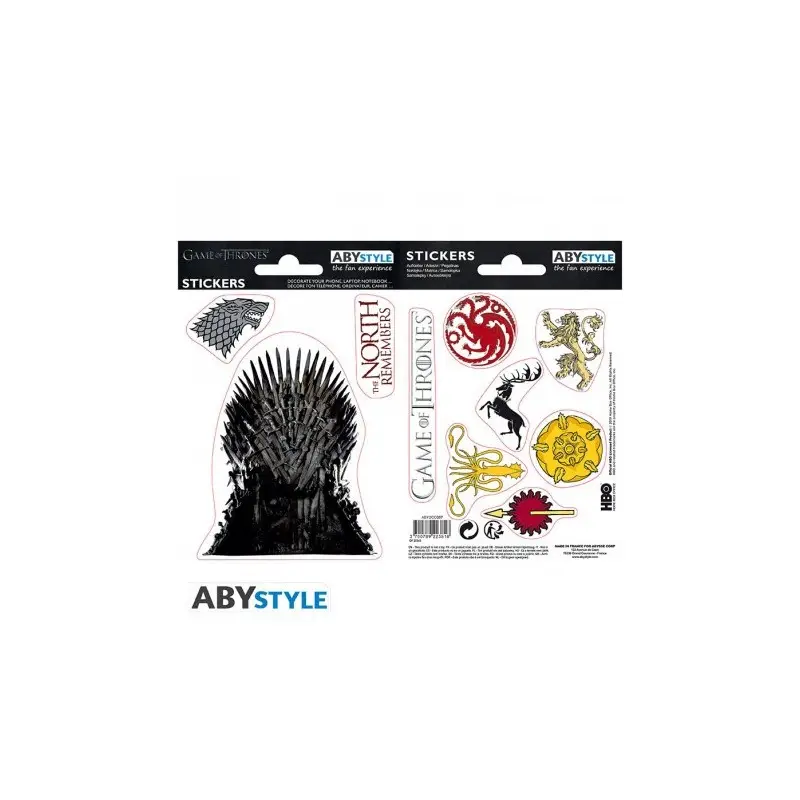 Alleen Vandaag GAME OF THRONES - Stickers - 16x11cm/ 2 vellen - Stark/ Sigils