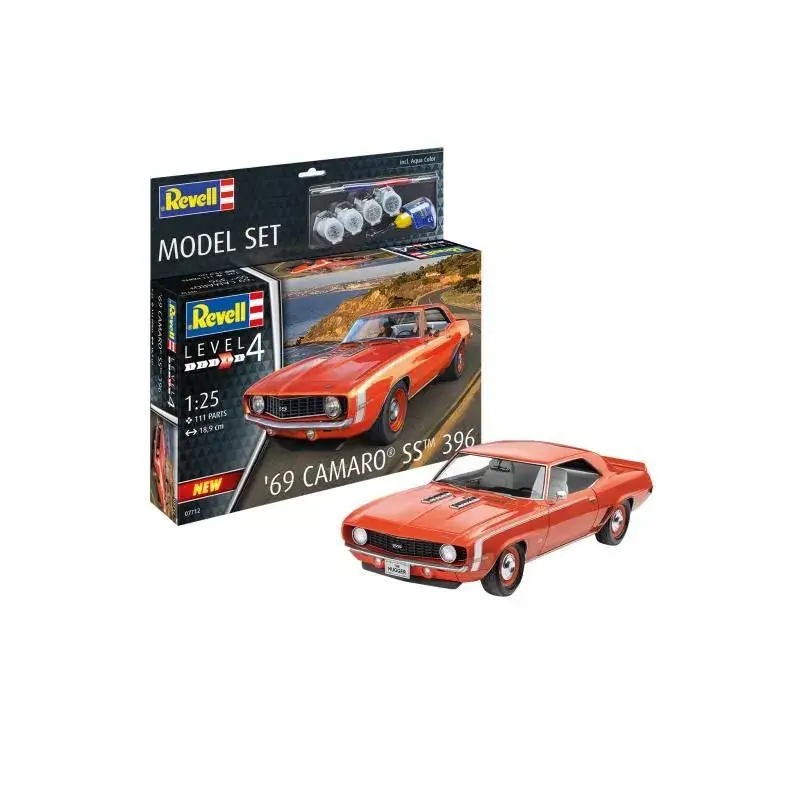 Hoge Kwaliteit Model set 1969 camaro rvs Schaalmodel