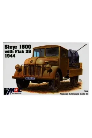 Steyr 1500 vrachtwagen met Flak 38 Schaalmodel Gratis Retour