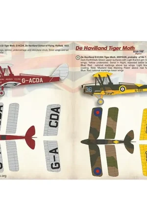 Tijdelijk Beschikbaar Sticker de Havilland Tiger Moth Part 11 Decal