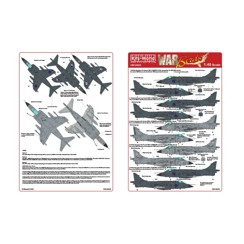 Sticker BAe Zeekiekendief FRS.1, XZ492/23 (123) Decal Merkproduct