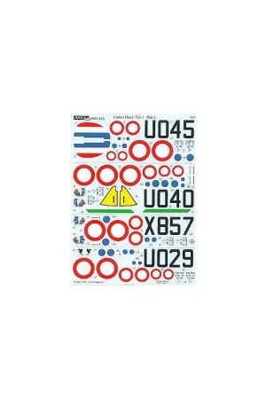 Sticker Curtiss-Hawk H-75A-1 Hawk deel 1. (4) Decal Betaalbaar