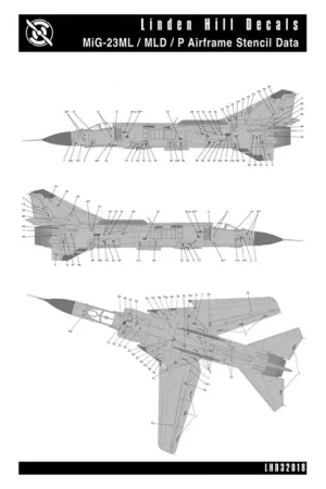 Lage Prijs Sticker Mikoyan MiG-23 Family volledige stencilgegevens Decal