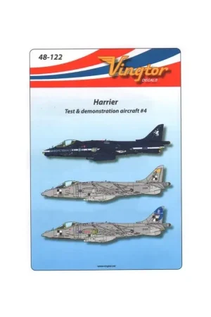 Sticker BAe Harrier - Test- & demonstratievliegtuig 4 Decal Betrouwbaar
