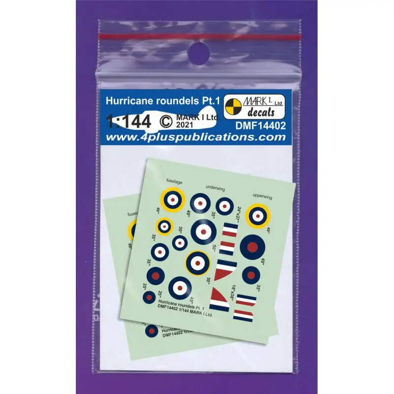 Korting Sticker Hawker Hurricane roundels & fin flashes, Pt.1 Decal