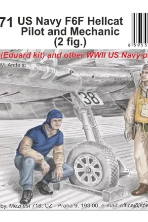 US Navy Grumman F-6F Hellcat piloot en monteur Figuren Gecertificeerd