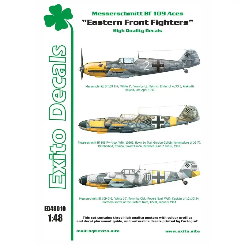 Bestel Nu Sticker Messerschmitt Bf-109 - 'Oostfrontjagers' Decal