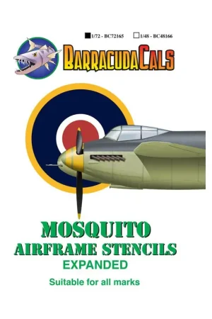 Sticker de Havilland Mosquito Airframe Stencils - Uitgebreid Decal Direct Verzonden