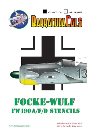 Sticker Focke-Wulf Fw-190A, Fw-190F, Fw-190D Casco-stencils Decal Bestseller