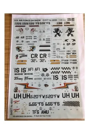 Laatste Versie Sticker Terug in voorraad! USAAir Force On ShowF-16C Ramstein AB 1993 Decal