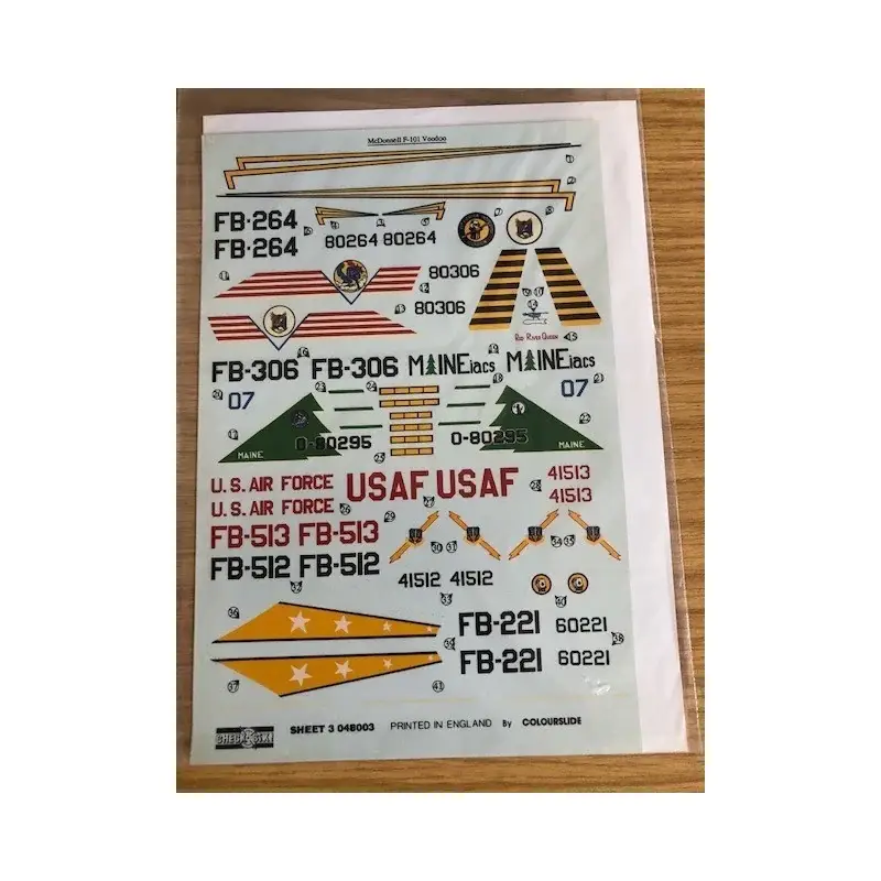 Flitsaanbieding Sticker Terug in voorraad! McDonnell VoodooF-101B x 3; RF-101A x 2; RF-10C x 1 Decal