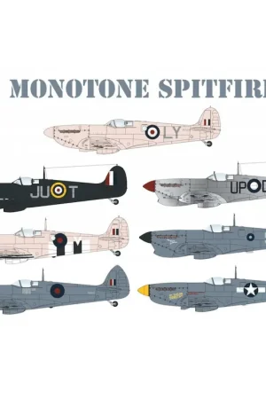 Korting Sticker Monotone Supermarine Spitfires Pr.Mk.IV, Pr Mk.IX, PR Mk.IG, Mk.Vc, Mk.Vb