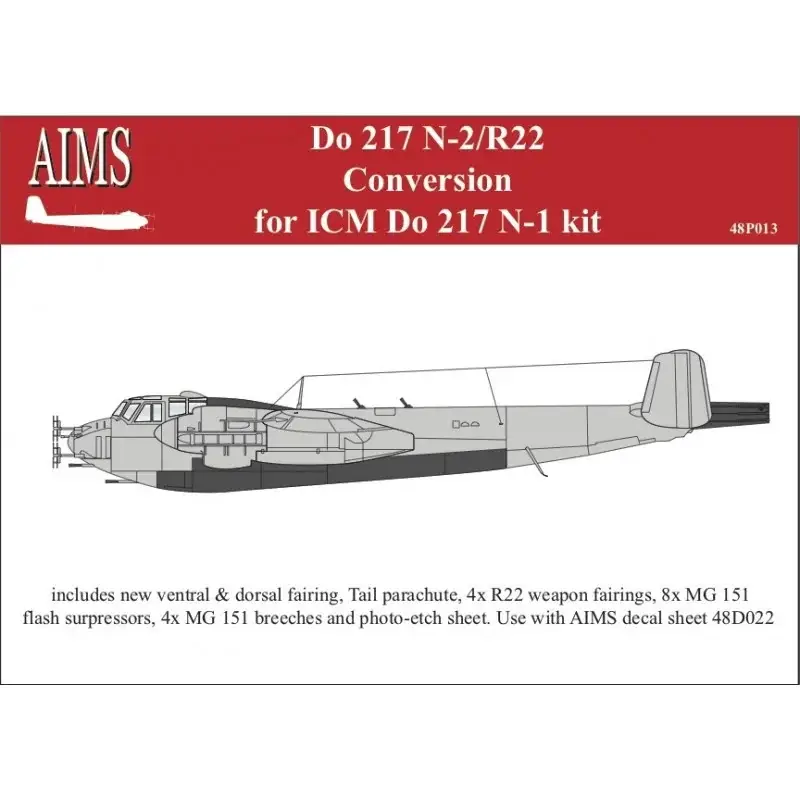 Nieuw Dornier Do-217N-2 conversie (ontworpen voor gebruik met ICM Do-217N-1 kits) Accessoire