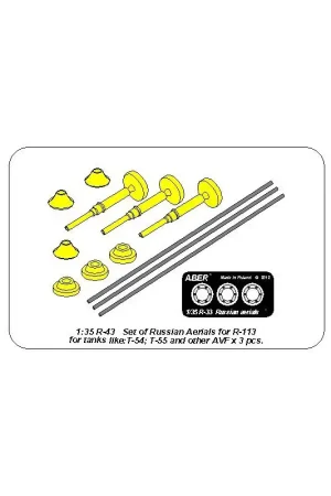Bestel Nu Set radio antennes R-113 voor Sovjet tanks zoals: T-54; T-55 en andere AFV Accessoire