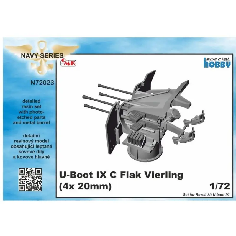 Type IXC Flak Vierling 20 mm (4 x 20 mm) [ontworpen voor gebruik met Revell-kits) Accessoire Betrouwbaar