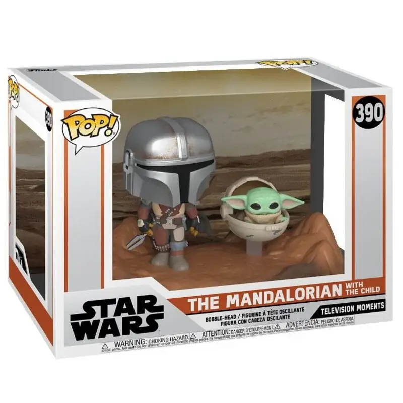 The Mandalorian pack 2 POP Moment! Vinyl figurines Mandalorian & Child 9 cm Pop figur Snelle Levering