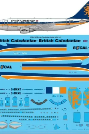 Beperkt Aanbod Sticker Britse Caledonian Airbus A310-200 Decal