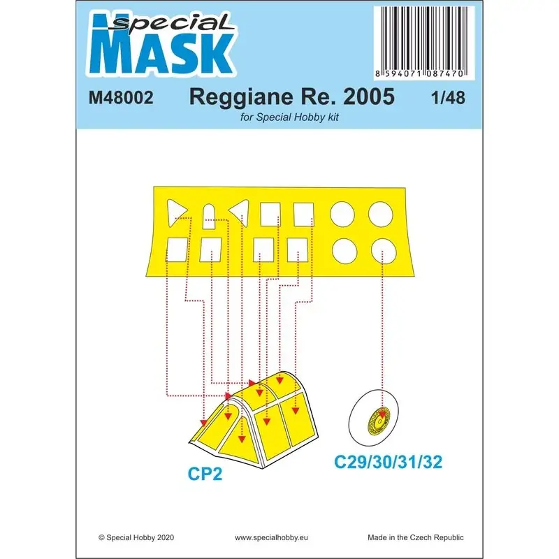 Aanbieding Reggiane Re.2005-masker (ontworpen voor gebruik met speciale hobbykits) Accessoire