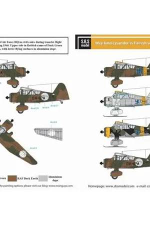 Sticker Westland Lysander in Finse dienst WWII Decal Koopje