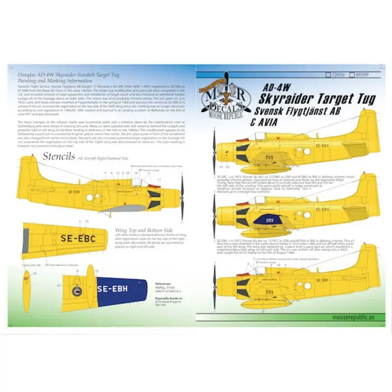 Op = Op Sticker Douglas AD-4W Skyraider Target Tug Decal
